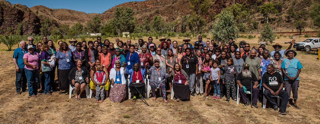 Photograph of Referendum Council delegates at Ross River in April 2017