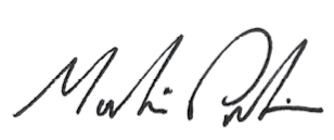 Signature of Dr Martin Parkinson AC PSM