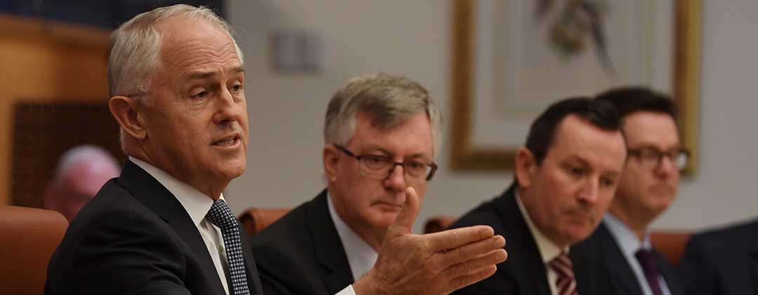 Prime Minister Malcolm Turnbull speaking at COAG Counter-Terrorism meeting