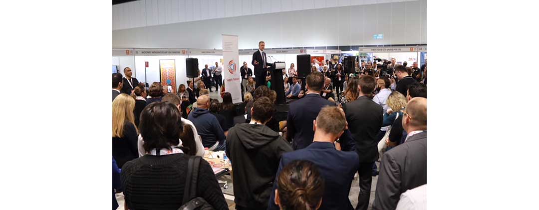 Minister Scullion speaking at the IBSS trade fair