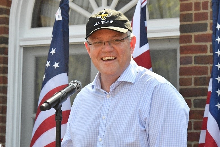 Prime Minister Morrison during his State visit to the United States. Credit: AAP