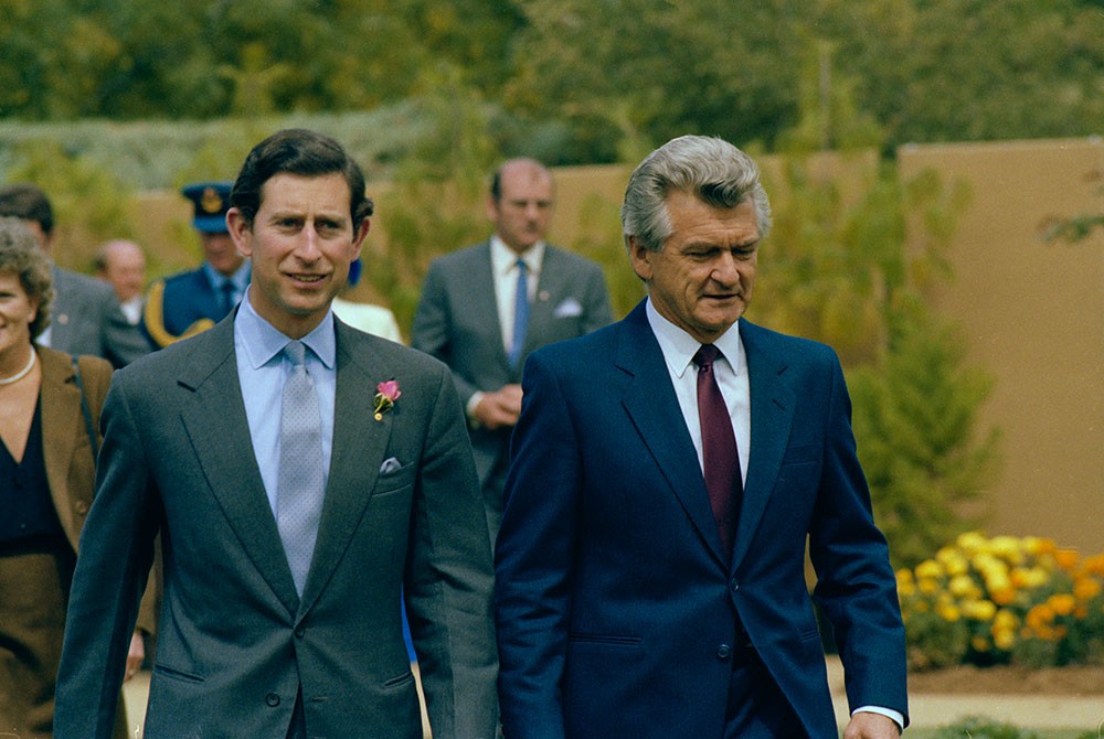 Prince Charles and Bob Hawke