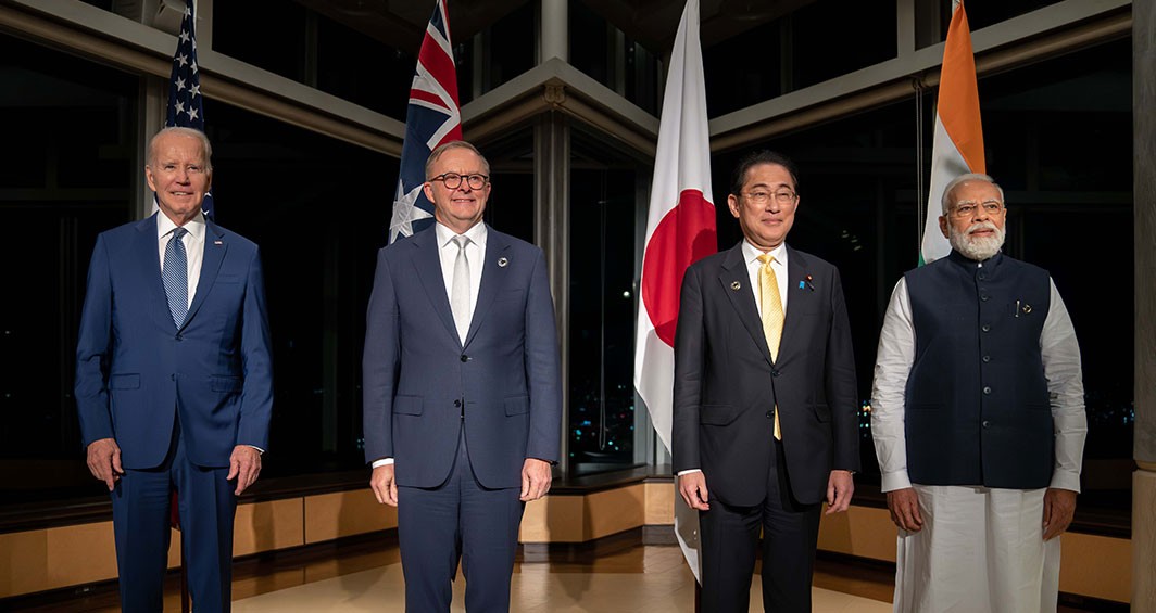 Quad Leaders at the 2023 Quad Leaders’ Summit in Hiroshim (20 May 2023).