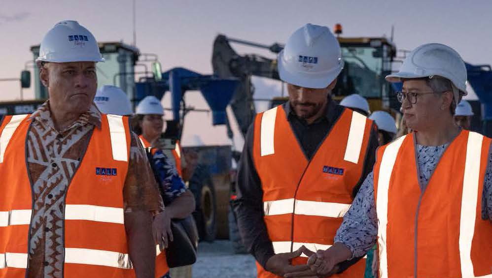As part of her visit to New Caledonia and Tuvalu in April 2023, Australia’s Minister for Foreign Affairs, Senator the Hon Penny Wong, visited the Tuvalu Coastal Adaptation Project (TCAP) hosted by Tuvalu’s Minister for Finance and Climate Change, Seve Paeniu.