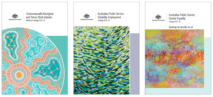 Report covers: Commonwealth Aboriginal and Torres Strait Islander Workforce Strategy 2020-2024, the APS Disability Employment Strategy 2020-2025, and the APS Gender Equality Strategy 2021-2026