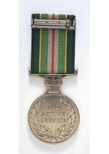Australian Active Service medal back