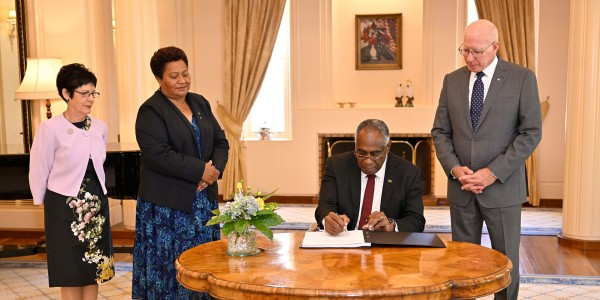 Vanuatu PM with Attorney General