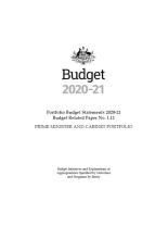 Portfolio Budget Statements 2020-21