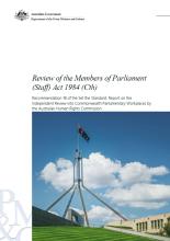 Review of the Members of Parliament (Staff) Act 1984