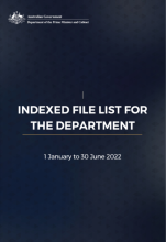 Indexed file list for the department 1 January to 30 June 2022