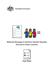 National Strategy Gender Equality Discussion Paper Easy Read cover