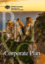 Cover of the PM&C Corporate Plan 2023-24
