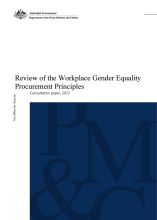 Review of the Workplace Gender Equality Procurement Principles consultation paper cover