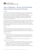Terms of Reference – Review of the Workplace Gender Equality Procurement Principles cover