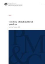 Cover of Ministerial international travel guidelines