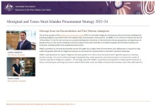 Aboriginal and Torres Strait Islander Procurement Strategy 2021-24 cover.