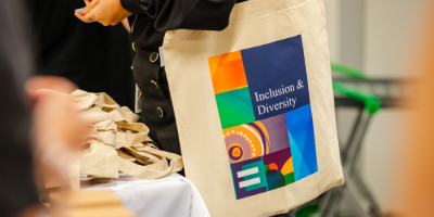 A grab bag bearing the logos of PM&C's employee networks.