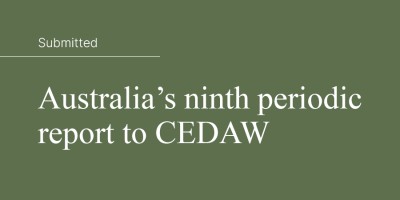 Submitted: Australia's ninth periodic report to CEDAW