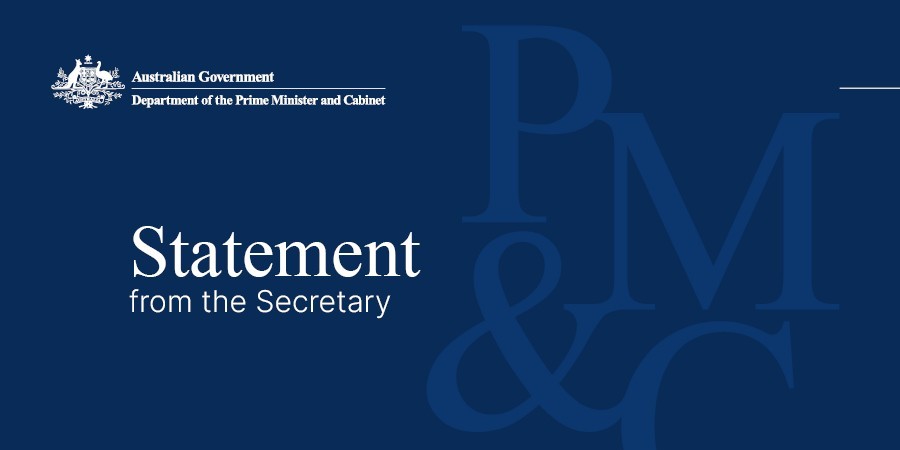 Statement from the Secretary