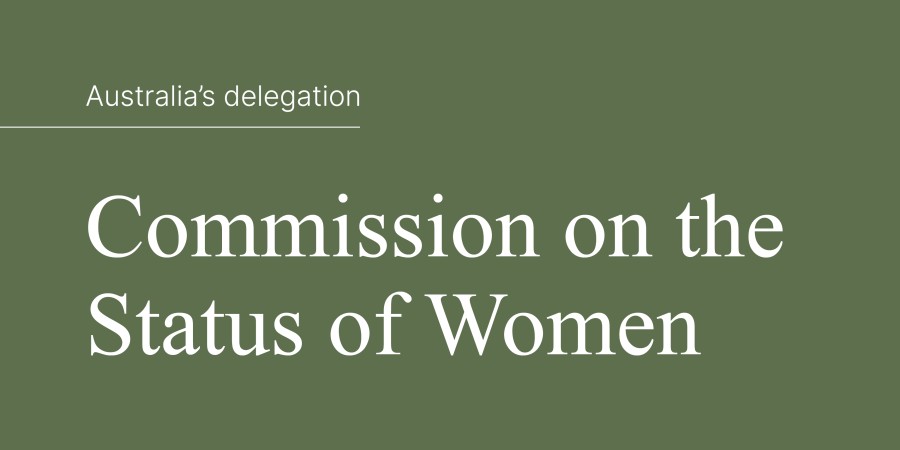 Australia's delegation. Commision on the Status of Women